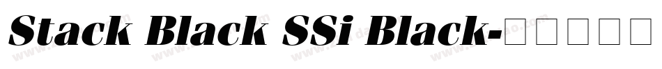 Stack Black SSi Black字体转换